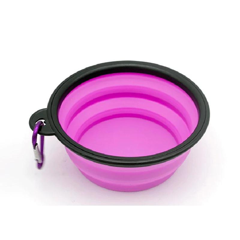 1000ml viagem dobrável tigela de silicone portátil recipiente de comida de cachorro alimentador de água filhote cachorro recipiente de alimentos acessórios para cães - Image 1