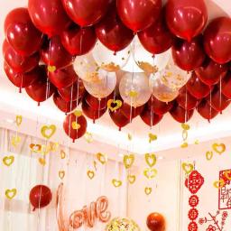 100 pçs coração laser sequined chuva balão pingente dia dos namorados proposta casamento decoração de aniversário balões festa accessorie - Image 1