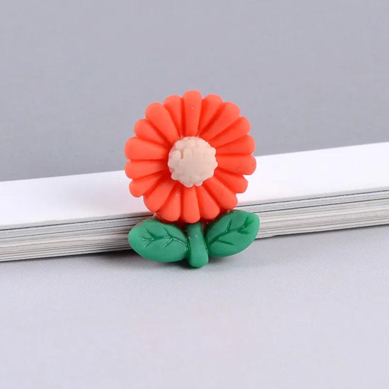 Enfeites fofos de flores de resina 24 peças, suprimentos de artesanato faça você mesmo patch de concha de telefone artes crianças acessórios de cabelo materiais de broche - Image 1
