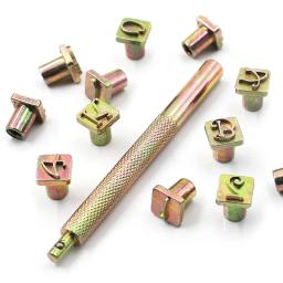 Conjunto de ferramentas para estampagem de couro, 36 cv, inglês, alfanumérico, carimbo de metal, artesanal, ferramentas de couro, faça você mesmo, artesanato, carimbo do alfabeto - Image 3