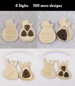 Caixa De Picaretas De Guitarra De Madeira Personalizada, Presente Personalizado, Porta-palheta, Itens Graváveis, Drop Shipping, Dia Dos Namorados, Q0089, 2020 - Image 2