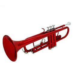 Profissional requintado trompete de bronze, trompete vermelho, bb plana, bocal, luvas, correia, caso acessórios, durável, instrumento musical - Image 5