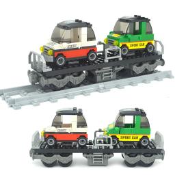 Kit de construção com 3 modelos, compatível com todos os trilhos de marca, trem urbano, blocos 3d, brinquedo de construção, passatempos para crianças - Image 6
