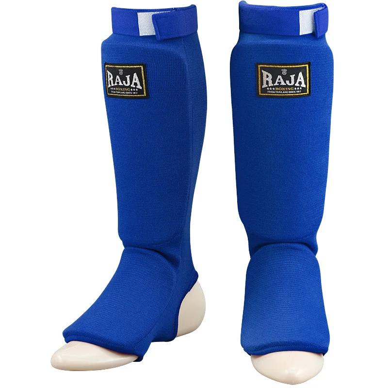 Raja equipamentos de boxe caneleiras muay thai perna apoio escudo tornozelo luta judô karate kickboxingtraining shin proteção - Image 1