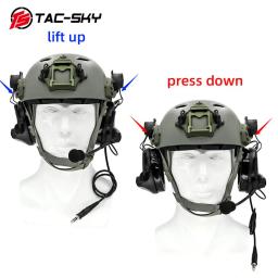 TAC-SKY capacete tático arco pista suporte fone de ouvido comtac ii silicone protetores de orelha caça redução ruído fone de ouvido bk - Image 6