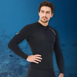 Roupa de mergulho masculina de neoprene 2mm, proteções queimaduras de manga comprida, surf, camiseta e calça quentes para natação - Image 2