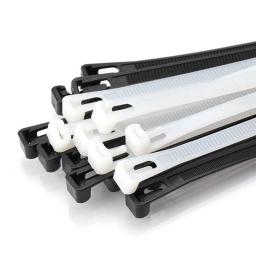 100 pces largura 2mm 3mm 2*100mm 3*200mm branco preto auto-travamento plástico cabo de náilon laços fio fecho de correr - Image 5