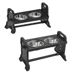 Tigela para cães com altura ajustável e antiderrapante, prato de alimentação para gato, alimentador de água dobrável em aço inoxidável - Image 2