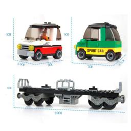 Kit de construção com 3 modelos, compatível com todos os trilhos de marca, trem urbano, blocos 3d, brinquedo de construção, passatempos para crianças - Image 2