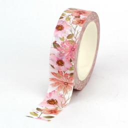 NOVO 1 unidade. Conjunto de fita washi decorativa com lindas flores, faça você mesmo, scrapbooking, álbum de fotos, fita adesiva, papelaria coreano - Image 4