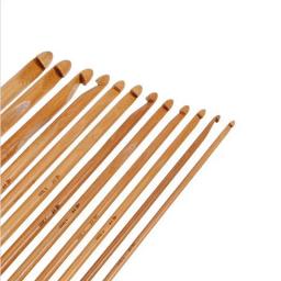 Novidade 12 peças 12 tamanhos gancho de madeira de bambu kit agulhas de crochê para tear ferramenta artesanato faça você mesmo acessório de tricô - Image 5