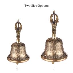 Sino de bronze budista tibetano, sino de mão com preenchimento vajra para meditar yoga, oração e rites budistos tibetanos - Image 2