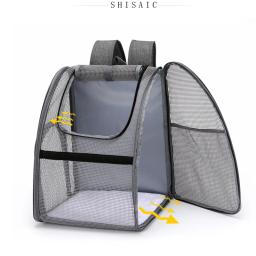 Verão saco de animais de estimação completo net respirável mochila para o passeio saco de transporte de viagem gato saco de cão dobrável mochila suprimentos cão accessorie - Image 3
