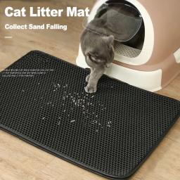Tapete para gatos, coletor de areia reciclável, antiderrapante, à prova d'água, para banheiro - Image 2