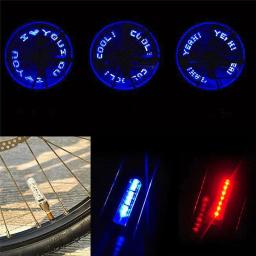 Tampas de raio de bicicleta com 5 leds e 8 modos, 2 peças, válvula de pneu, luz de led, acessórios para bicicleta, lanterna para ciclismo - Image 4