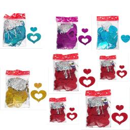 100 pçs coração laser sequined chuva balão pingente dia dos namorados proposta casamento decoração de aniversário balões festa accessorie - Image 5