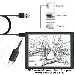 A4 ultra-fino portátil led caixa de luz tracer usb cabo de alimentação regulável brilho led artcraft tracing luz almofada - Image 3