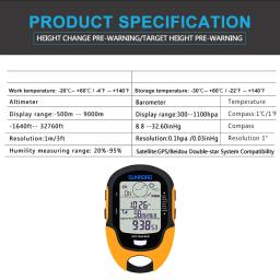 Handheld gps receptor de navegação portátil digital altímetro barômetro bússola localizador para acampamento ao ar livre caminhadas pesca - Image 6