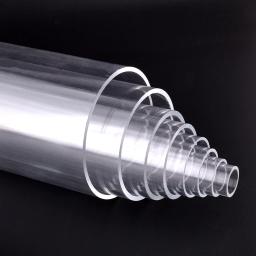 Tubo transparente do plexiglás para o tanque de peixes, aquário, fonte molhando do jardim, tubulação acrílica, 1-3 PCes, 50cm Comprimento, 16-50mm - Image 2