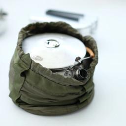 Agt multifuncional acampamento chá chaleira de água tecido saco armazenamento ao ar livre bushcraft ferramentas glamping engrenagem bolso com draw cord - Image 2