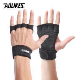 Luvas de levantamento de peso aolikes, luva de pulso para treino, academia, fitness, para mulheres e homens, proteção da palma da mão para crossfit - Image 1