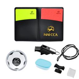 MAICCA-Equipamento De Árbitro De Futebol, Árbitro Apito Cartões, Lápis De Futebol Notebook, Campeão Pick Edge Finder Coin - Image 1