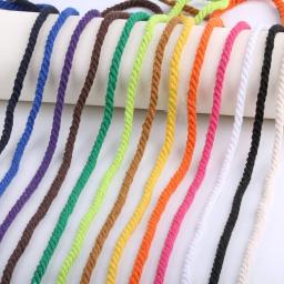 Corda grossa de algodão para artesanato DIY, corda trançada colorida, encadernação da boca do feixe, pano de costura decorativo, fio 3-Strand, 5m, 5m - Image 4