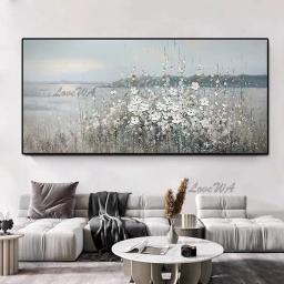 Lona para decoração de casa, pintura a óleo de parede artesanal, arte colorida para quarto, cores diferentes, 12 cores - Image 5