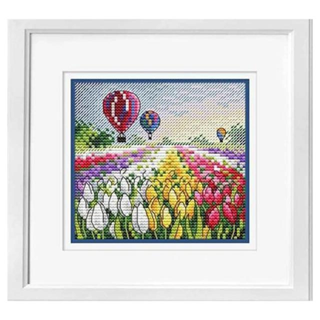 Fio de Pintura para Lona - Kits de Ponto Cruz com Imagens Decorativas para Artesanato e Bordado DIY