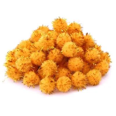 Pompoms Coloridos de 15mm e 25mm em Pacote com 50 Peças para Bonecas e Brinquedos DIY Infantil