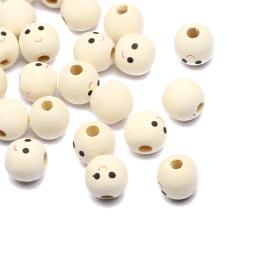 Rodadas contas de madeira para fazer jóias, acessórios artesanais, cor natural, para fazer pulseira, colar, artesanato, 18mm, 10pcs - Image 3