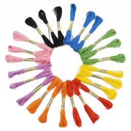 50 pçs/lote multicolorido algodão ponto cruz threads costura skeins bordado fio fio kit artesanato diy acessórios de costura - Image 4