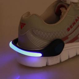 Luz de advertência segurança para esportes ao ar livre noite correndo andar ciclismo led luminoso clipe sapato luz da bicicleta acessórios - Image 5