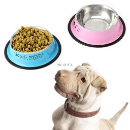 Produto para animais de estimação, tigela de aço inoxidável antiderrapante para comida de cachorro e gato, tigela de água, ferramenta de alimentação para animais de estimação, 2 cores - Image 3