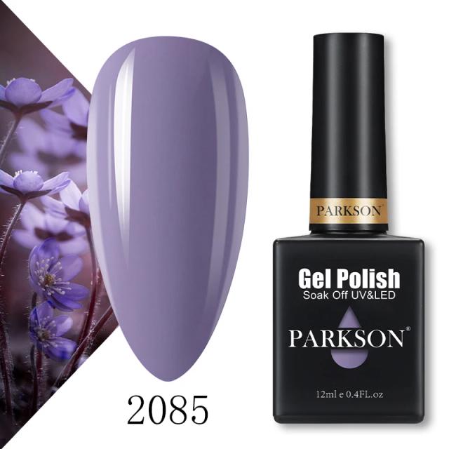 Gel de Unha Parkson Roxo 12ml - Laca de Longa Duração para Manicure e Arte em Unhas com Glitter em Garrafa de Vidro