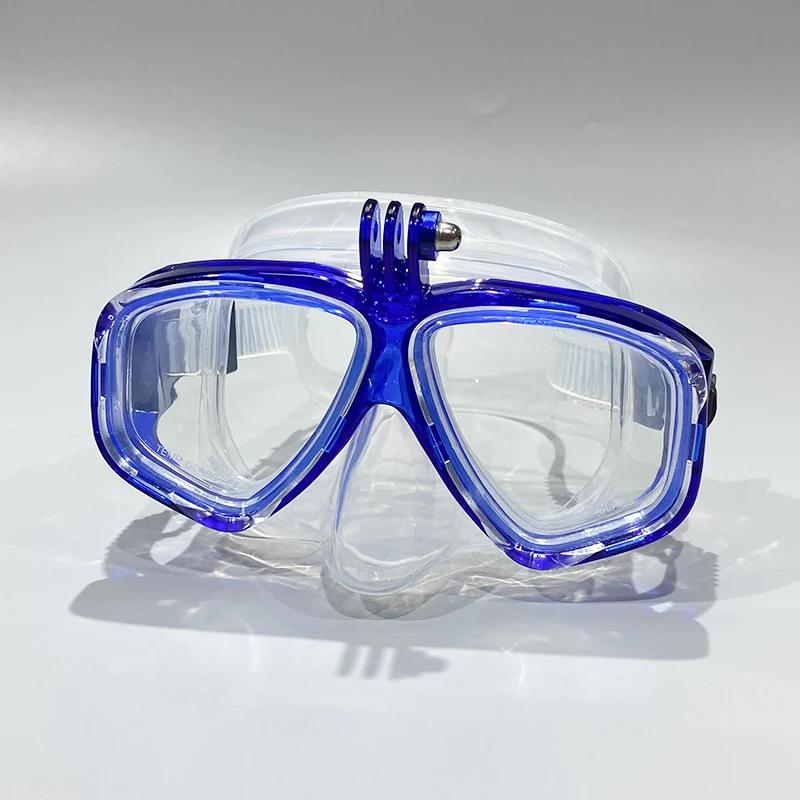 Máscara de mergulho subaquática profissional, óculos de mergulho são adequados para câmera esportiva pequena GoPro, máscara de mergulho totalmente seca - Image 1