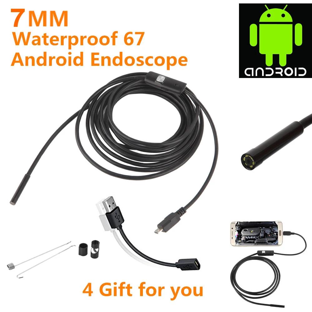 5.5mm 2m android endoscópio câmera ip67 suporte à prova dip67 água otg & uvc smartphone hd cobra mini usb endoscópio - Image 1