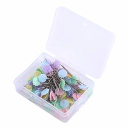 Alfinetes de arte e costura de cores mistas, pinos com flor, ferramenta de costura, agulha para artes e escolher o ouriço, almofada + shirtpin com 100 peças - Image 2
