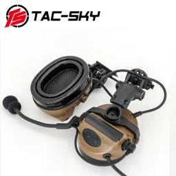 Tac sky comtac tático fone de ouvido comtac ii capacete montagem redução de ruído captador tiro fone de ouvido adaptador walkie-talkie fone de ouvido - Image 3