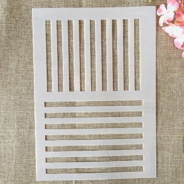 Estêncil Geométrico A4 29cm para Pintura de Parede e Scrapbook - Modelo Decorativo para Colorir e Gravação de Álbuns DIY