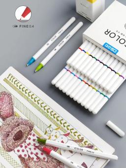 Conjunto de canetas de desenho com ponta fina 0.4mm, 6 peças, vários pontas em aquarela, para arte, marcador, pintura, grafite, material escolar a6218 - Image 1