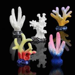 Estatuetas seguras do tanque de peixes cor vívida aquário estatuetas miniatura ornamentos artificial coral fada decoração do aquário - Image 3