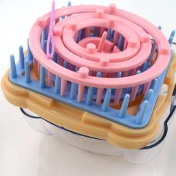 6 pçs ferramentas de tricô tear flor padrão fabricante fio lã agulha tricô tear máquina costura ferramentas crochê gancho conjunto - Image 4