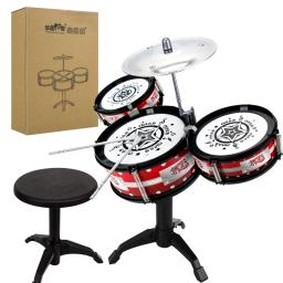 Simulação Jazz Drum Set para Crianças, Percussão Instrumento Musical, Sabedoria Desenvolvimento Brinquedos, Junior Drums Kit, Presentes para Crianças - Image 5
