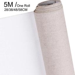 Tela para pintura a óleo de alta qualidade, suprimentos para arte de linho em branco para artista 5m e 1 rolo - Image 1
