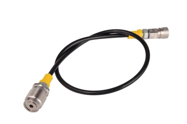Adaptador de Alta Pressão para Paintball - Mangueira Scuba com Conectores DIN300 e Válvula em Aço Inoxidável G5/8 Tipo Masculino