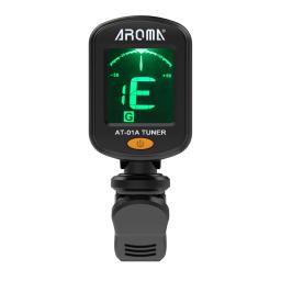 AROMA-Clip-on Guitar Tuner, Display LCD, rotativo, cromático, acústico, baixo, cavaquinho, acessórios de guitarra, AT-01A - Image 2