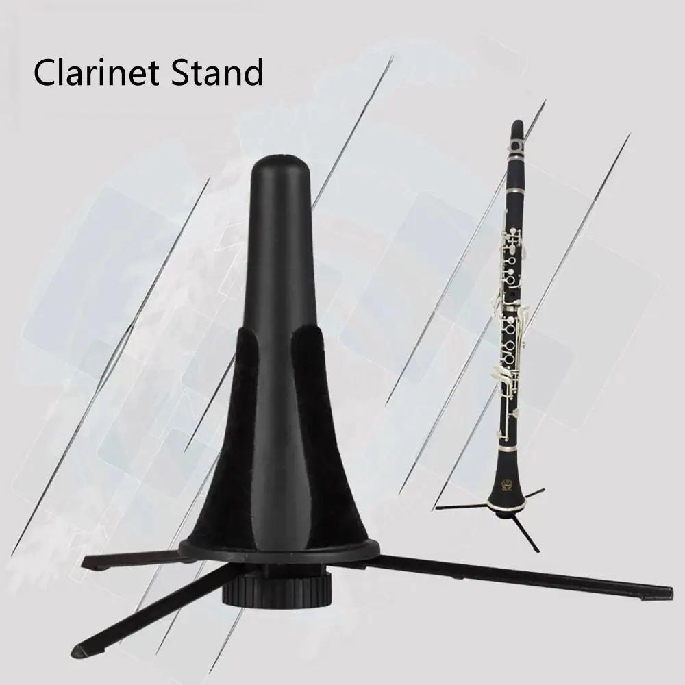 Durável clarinete suporte com feltro almofada woodwind acessórios dobrável tripé abs oboé titular peças de instrumento musical - Image 1