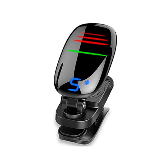 Afinador Cromático Clip-on Fzone FT-16 para Guitarra, Baixo, Violino e Ukulele com Design 3D e Acessórios Incluídos