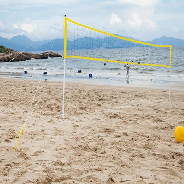 Rede de Badminton Portátil e Ajustável para Praia e Parque com Suporte Dobrável
